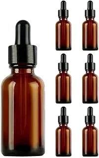 6 Adet 100 Ml Amber Cam Damlalık Şişesi 100 Cc Siyah Kapaklı Kahverengi Dropper Cam Şişe ürün görseli 1