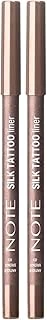 Note Cosmetics Silk Tattoo Liner Suya Dayanıklı İpeksi Jel Göz Kalemi - 03 Antique Bronze (2 Paketi) ürün görseli 1