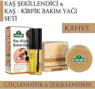 Arifoğlu Kaş Kirpik Bakım Kaş Şekillendirici Kahve Seti ürün görseli 1