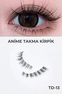 Ruby Face Anime Takma Kirpik - Şeffaf Dip Kısım Tam Boy Doğal İpek Takma Kirpik (1 Çift) No: Td-13 ürün görseli 1