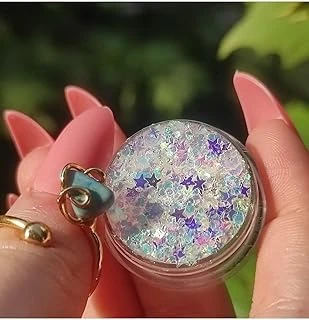 Beyaz Jel Glitter Far Yıldızlı Yansımalı Yüz Vücut Simi-Magic Box Alice Parlak Glitter, Serashinegozfarı46 ürün görseli 1