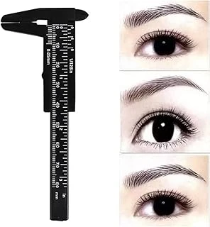 Bi̇omaser Microblading Kalıcı Makyaj Ölçüm Cetveli Kumpas, 0-80Mm, Siyah, +2 Yapışkanlı Cetvel Hediyeli ürün görseli 1