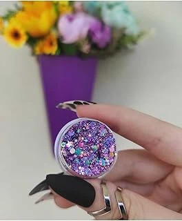 Glitter Jel Forumlu Parlak Işıltılı Vücut Simi Yüz Simi Mor, 825282689Hb ürün görseli 1