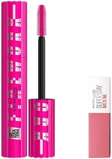New York Lash Sensational Firework Maskara & Mini Super Stay Matte Ink Likit Mat Ruj - 15 Lover Makyaj Seti ürün görseli 1