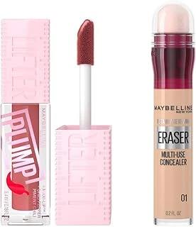 New York Lifter Plump Dudak Parlatıcısı- 005 Peach Fever & Instant Anti Age Eraser Kapatıcı, 01 Light, 6.8 Ml Makyaj Seti ürün görseli 1