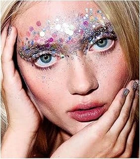 Jel Form Makyaj Simleri Glitter Işıltılı Yüz Makyajı Beyaz, Hbre23 ürün görseli 1
