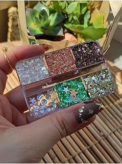 Glitter Simli Jel Far Paleti Kremsi Yüz Vücut Simi Yüz Taşı 6 ürün görseli 1