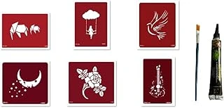 Güvercin Gitar Hint Kınasıyla Geçici Dövme Seti ürün görseli 1