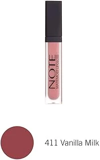 Note Cosmetics Mattemoist Lipgloss 411 Vanilla Milk Yarı Mat Saten Bitişli Likit Ruj - Nude ürün görseli 1
