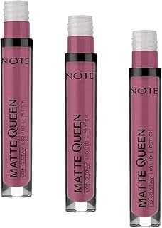 Note Cosmetics Matte Queen Lipstick 20 Passionate Heart Kalıcı Likit Ruj, Mor (3 Paketi) ürün görseli 1