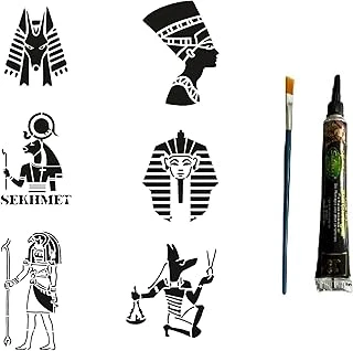 Antik Mısır Tanrıları Hint Kınasıyla Geçici Dövme Yapma Seti Fırça Hediyeli ürün görseli 1