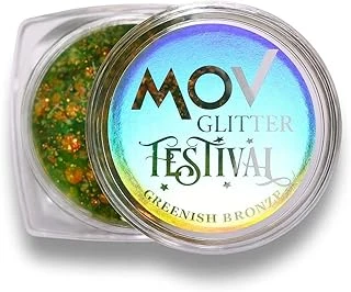 Mov Glitter Festival Greenish Bronze Simli Makyaj Tozu, Holografik Etiketli ürün görseli 1
