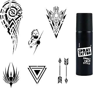 Tribal Kol Spray Tattoo Geçici Dövme Seti Dark Siyah Sprey ürün görseli 1