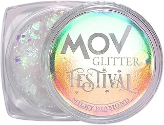 Mov Glitter Festival No:2 Milky Diamond – Süt Beyaz/İnci Işıltılı Glitter – Yüz & Vücut İçin Kalıcı & Parlak Makyaj ürün görseli 1