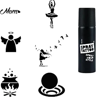 Hayal Gücü Modelleri Spray Tattoo Geçici Dövme Seti Dark Siyah Sprey ürün görseli 1