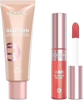 L'Oreal Paris Glotion 902 Highlighter Likit Aydınlatıcı & Lumi Blush Likit Allık - Glowy Worth It Medium ürün görseli 1