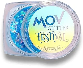 Mov Glitter Festival No:3 Maldives – Turkuaz Okyanus Işıltılı Glitter – Yüz & Vücut İçin Kalıcı Parlaklık ürün görseli 1