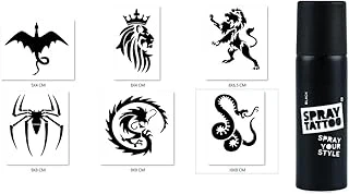 Kral Aslan Spray Tattoo Geçici Siyah Sprey Dövme Seti ürün görseli 1