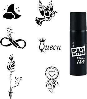 Düş Kapanı Sonsuzluk Spray Tattoo Geçici Dövme Seti Dark Siyah Sprey ürün görseli 1