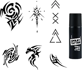 Tribal Modeller Spray Tattoo Geçici Sprey Dövme Seti ürün görseli 1