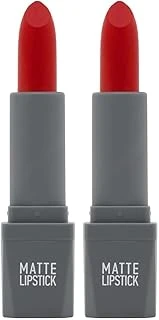 Alix Avien Yoğun Renk Veren Uzun Süre Kalıcı Nemlendirici Kadifemsi Mat Ruj - Matte Lipstick 421 Orange Red (2 Paketi) ürün görseli 1