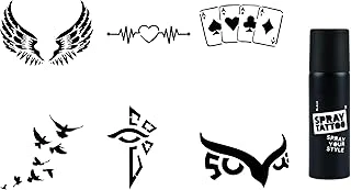 Tribal Kanat Şansı Spray Tattoo Geçici Sprey Dövme Seti ürün görseli 1