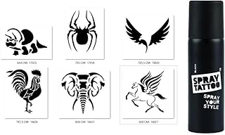 Dinazor Horoz Spray Tattoo Geçici Sprey Dövme Seti ürün görseli 1