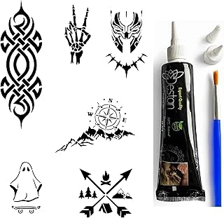 Tribal Ok Hint Kınası Ile Geçici Dövme Yapma Seti Fırça Hediyeli ürün görseli 1