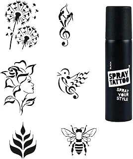 Müzik Doğa Spray Tattoo Geçici Dövme Seti Dark Sprey Dövme Kiti ürün görseli 1