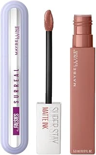 New York Falsies Surreal Maskara + Super Stay Matte Ink Likit Mat Ruj, 65 Seductress ürün görseli 1