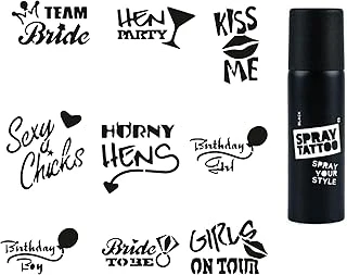 Parti Bekarlığa Veda Serisi Spray Tattoo Geçici Dövme Seti Dark Sprey Dövme Kiti ürün görseli 1