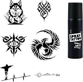 Vahşi Modeler Spray Tattoo Geçici Dövme Seti Dark Siyah Sprey ürün görseli 1