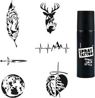 Doğa Serisi Spray Tattoo Geçici Dövme Yapma Seti Dark Siyah ürün görseli 1