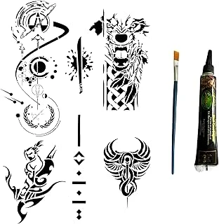 Fantastik Karizmatik Modeller Hint Kınasıyla Geçici Dövme Yapma Kiti ürün görseli 1