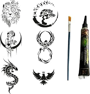 Vahşi Güzellikler Tüp Kına Fırça Hediyeli Tattoo Geçici Dövme Seti ürün görseli 1