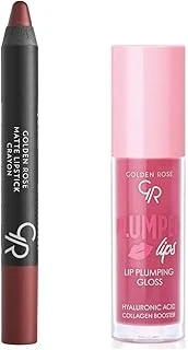 Plumped Lips Lip Plumping Gloss No: 211 Matte Lipstick Crayon No: 21 Toffee ürün görseli 1
