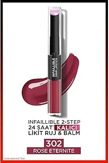 L'Oreal Paris Infaillible 2-Step 24 Saat Kalıcı Likit Ruj & Balm - 302 Eternite ürün görseli 1