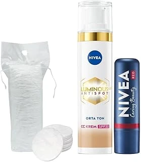 Spf30 Luminous630 Karşıtı Cc Orta Ton 40Ml Kırmızı Renkli Dudak Kremi, Pamuk Hediye ürün görseli 1
