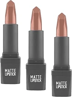 Alix Avien Yoğun Renk Veren Uzun Süre Kalıcı Nemlendirici Kadifemsi Mat Ruj - Matte Lipstick 402 Nude (3 Paketi) ürün görseli 1