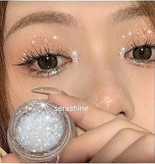 Beyaz Glitter Jel Far Yüz Saç Vücut Simi ürün görseli 1
