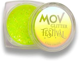 Mov Glitter Festival No:6 Lime Drops – Parlak Limon Yeşili Glitter – Yüz & Vücut İçin Kolay Uygulama, Kalıcı Simli Makyaj ürün görseli 1