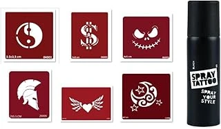 Yingyang Dolar Spray Tattoo Geçici Sprey Dövme Seti ürün görseli 1
