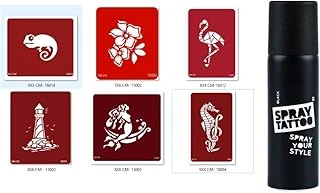 Bukalemun Deniz Atı Spray Tattoo Geçici Sprey Dövme Seti ürün görseli 1