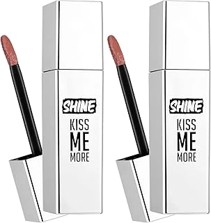 Shine Kiss Me More Uzun Süre Kalıcı & Parlak Bitişli Likit Ruj 009 Coffee & Talk (2 Paketi) ürün görseli 1
