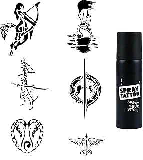Aşk Karadelik Spray Tattoo Geçici Dövme Seti Dark Siyah Sprey ürün görseli 1