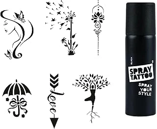 Zarif Kadın Spray Tattoo Geçici Dövme Seti Dark Sprey Dövme Kiti ürün görseli 1