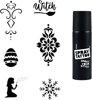 Mandala Kar Tanesi Spray Tattoo Geçici Dövme Seti Dark Siyah Sprey ürün görseli 1