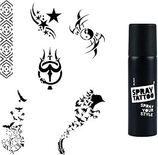 Kuş Kol Spray Tattoo Geçici Dövme Seti Dark Siyah Sprey ürün görseli 1