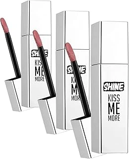 Shine Kiss Me More Uzun Süre Kalıcı & Parlak Bitişli Likit Ruj 005 Bare Beauty (3 Paketi) ürün görseli 1