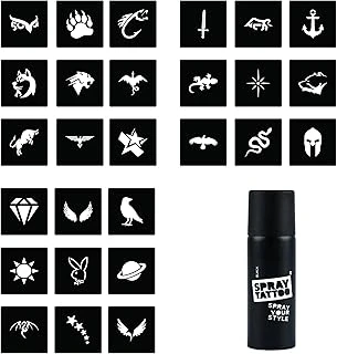 27 Desen Spray Tattoo Geçici Sprey Dövme Seti ürün görseli 1